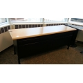 Herman Miller Black 8 Drawer Credenza with Sugar Maple Top